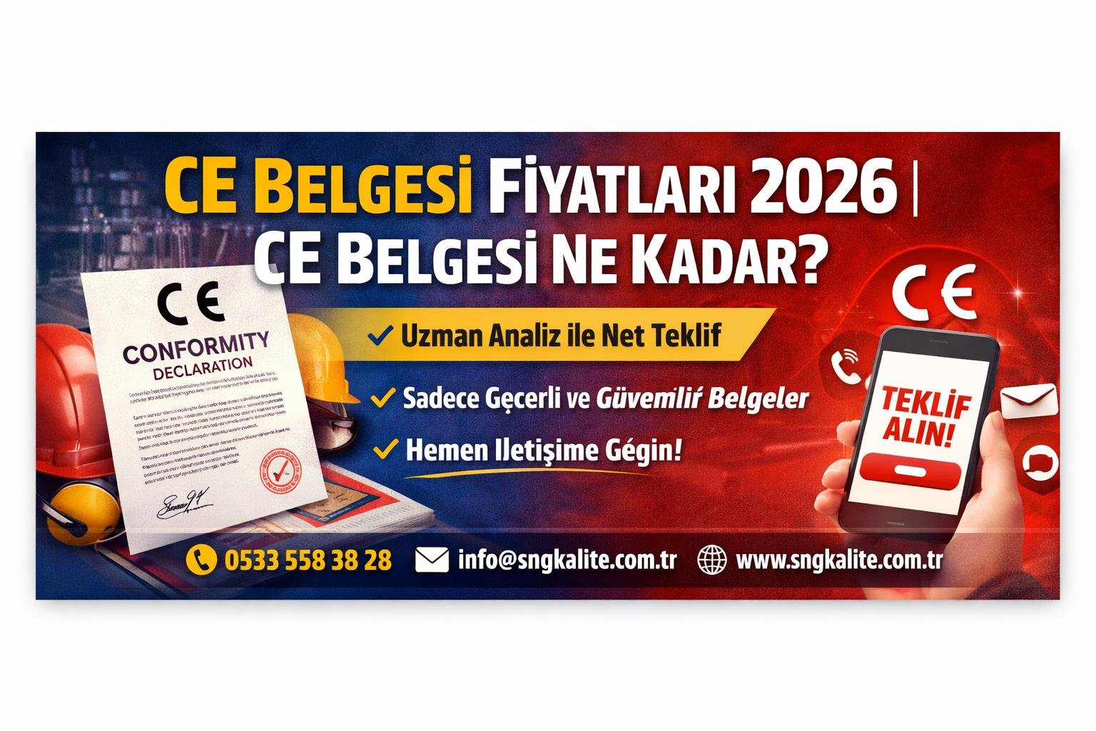 CE Belgesi Maliyeti 2026  | SNG Kalite