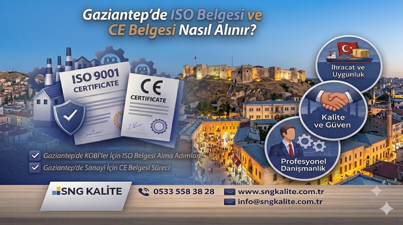 Gaziantep’te ISO Belgesi ve CE Belgesi Nasıl Alınır? (2026 Güncel Rehber)