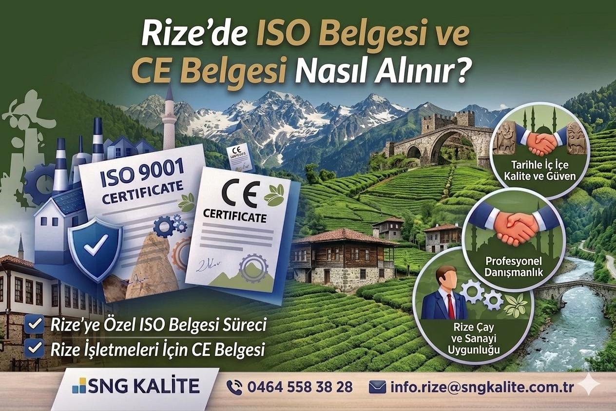 Rize’de ISO Belgesi ve CE Belgesi Nasıl Alınır? (2026 Güncel ve Uygulamalı Rehber)