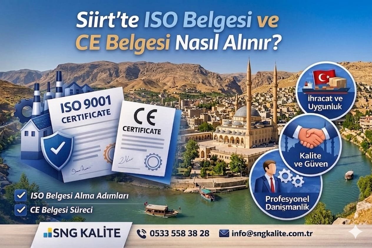 Siirt’te ISO Belgesi ve CE Belgesi Nasıl Alınır? (2026 Güncel, Stratejik ve Uygulamalı Rehber)