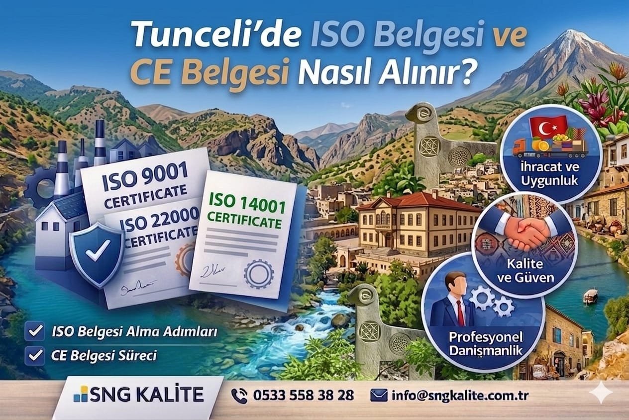 Tunceli’de ISO Belgesi ve CE Belgesi Nasıl Alınır? (2026 Güncel Rehberi)