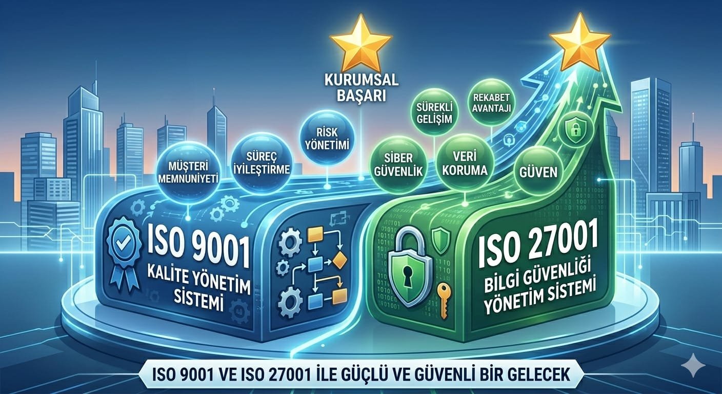 ISO 9001 + ISO 27001 Birlikte Alınır mı? Avantajları, Süreci ve 2026 Rehberi - ISO belgesi blog yazısı
