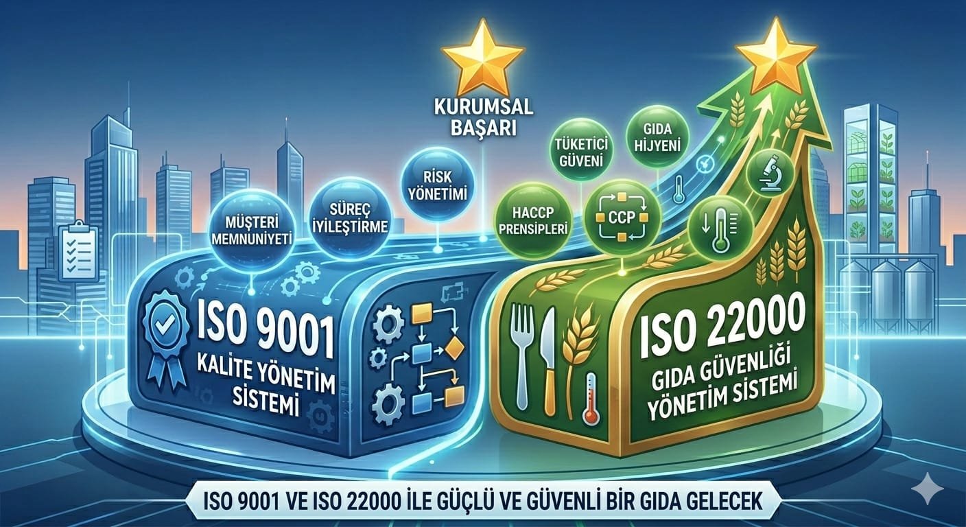 ISO 9001 + ISO 22000 Entegre Yönetim Sistemi Nedir? Avantajları, Kurulum Süreci ve Gıda Güvenliği Rehberi 2026 - ISO belgesi blog yazısı